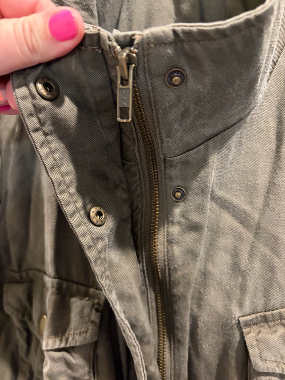 Style & Co Women’s Green Long Sleeve Flap Pockets Military Utility Jacket XXL - Picture 5 of 8